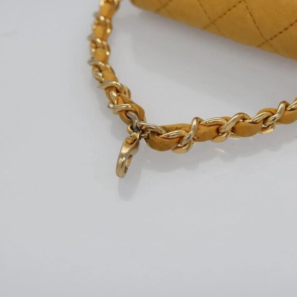CHANEL Mini Mini Matelasse Charm Lamb Skin Yellow CC - Picture 6 of 16